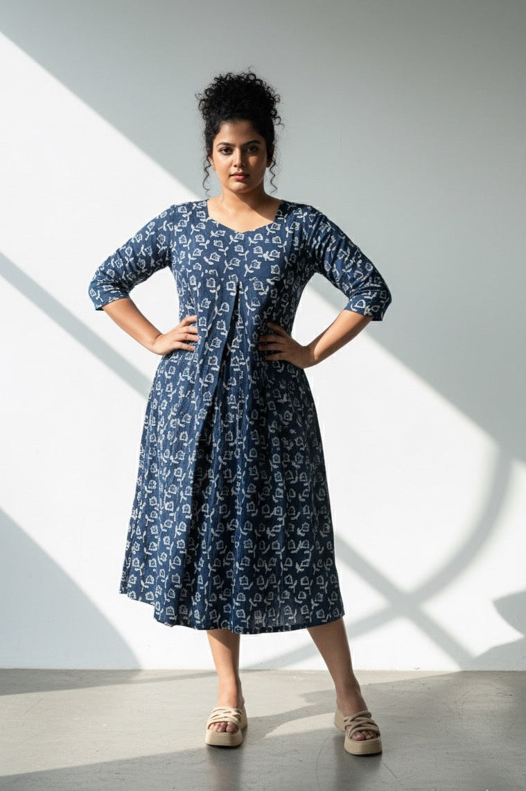 Indigo A-Line Dress