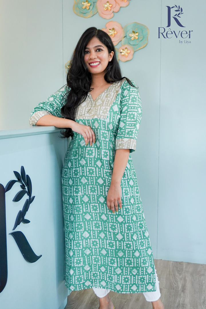 Silk kurti with batik design - Karnee Fabric